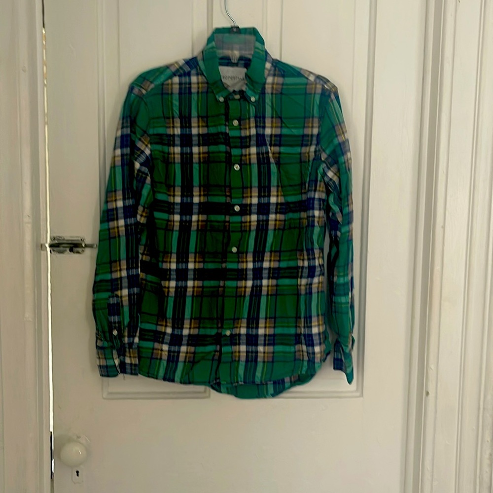 Green plaid.